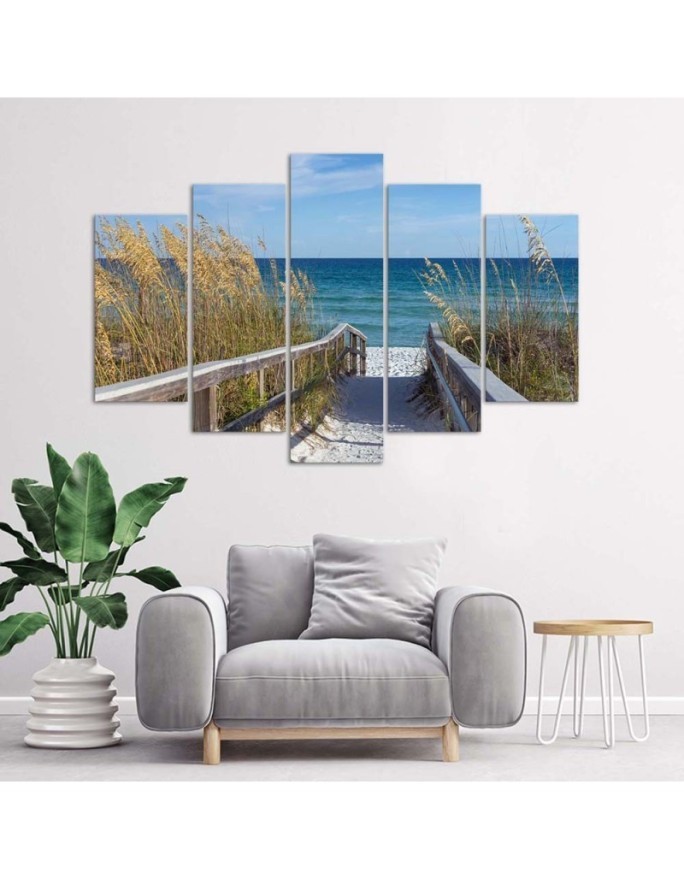 Wall art painting Descent to the beach view | FEEBY