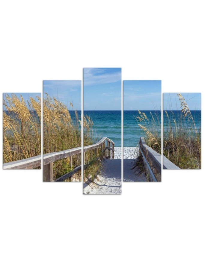 Wall art painting Descent to the beach view | FEEBY