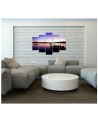 Canvas painting 5 parts Lake pier landscape for living room | FEEBY