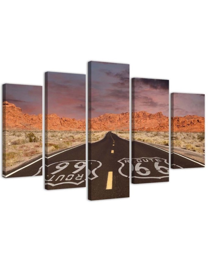 Route 66 wall art painting for office, study | FEEBY