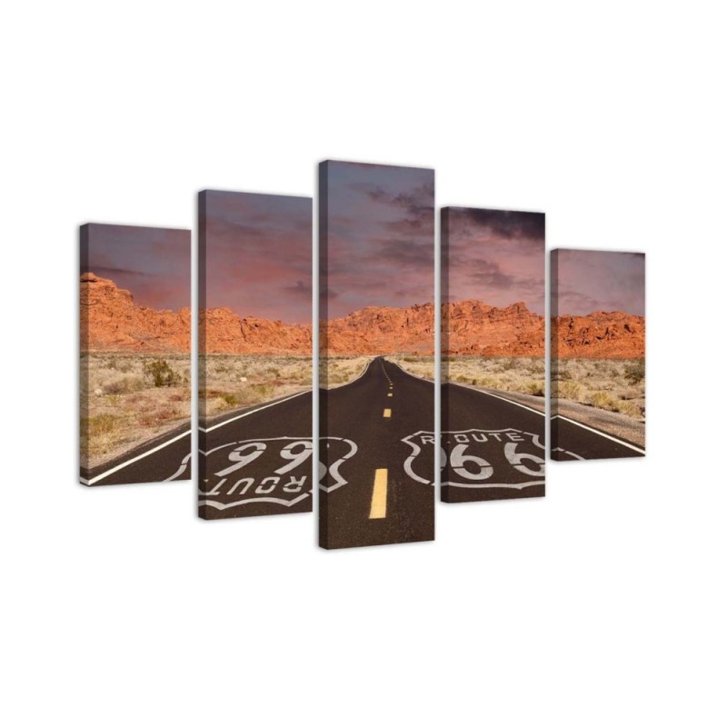 Route 66 wall art painting for office, study | FEEBY