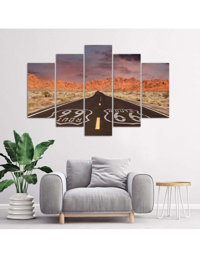 Route 66 wall art painting for office, study | FEEBY