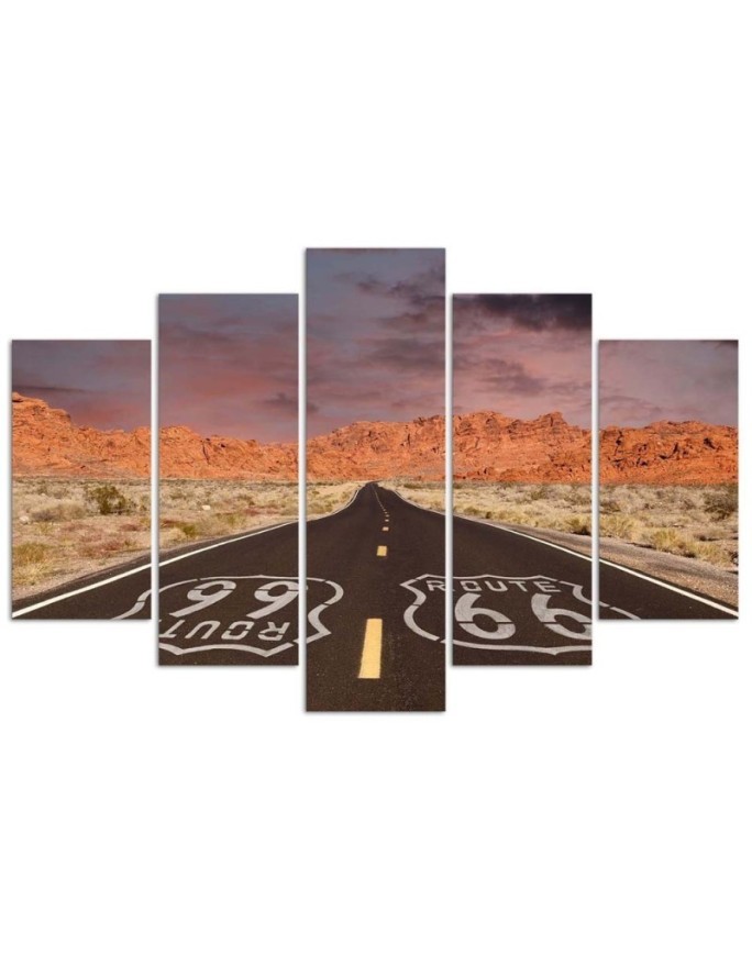 Route 66 wall art painting for office, study | FEEBY