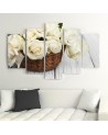 Pictures on Canvas Roses in a basket shabby chic for wall | FEEBY