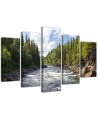 Wall painting River in the forest decorative landscape | FEEBY