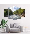 Wall painting River in the forest decorative landscape | FEEBY