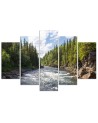 Wall painting River in the forest decorative landscape | FEEBY
