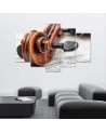 Canvas print 5 piece Violin and notes for living room, office for wall | FEEBY