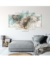 Painting Canvas Owl in flight for living room wall | FEEBY