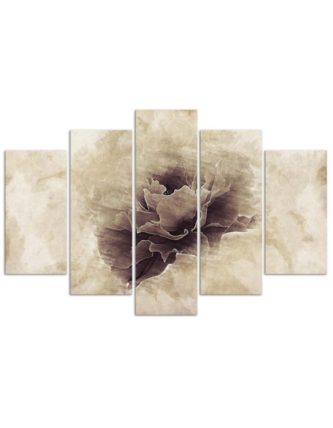 Vintage flower 5 piece wall painting for living room | FEEBY