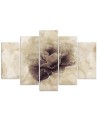 Vintage flower 5 piece wall painting for living room | FEEBY