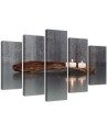 Canvas print on canvas Zen composition with candles and wood | FEEBY