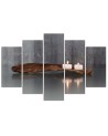Canvas print on canvas Zen composition with candles and wood | FEEBY