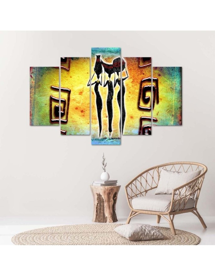 5 Piece Canvas print for living room Dancing African women | FEEBY