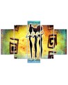 5 Piece Canvas print for living room Dancing African women | FEEBY