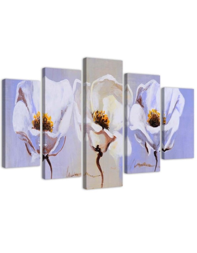 Canvas print Flowers White...