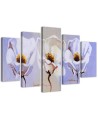 5 Piece Canvas print Pastel flowers nature | FEEBY