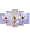 5 Piece Canvas print Pastel flowers nature | FEEBY