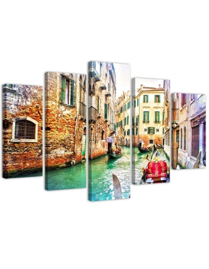 Canvas painting for living room Venice gondolas | FEEBY