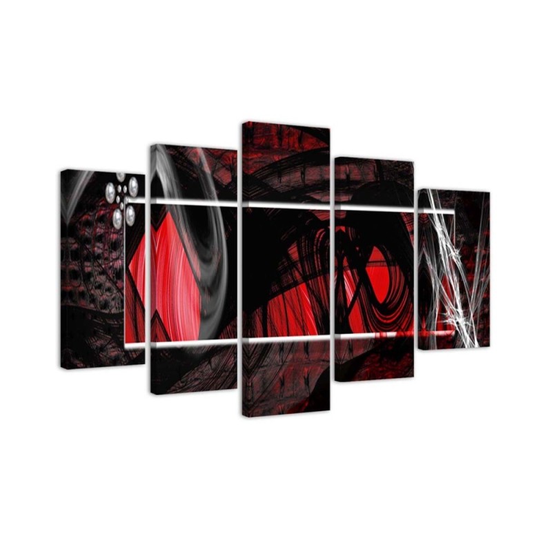 Canvas print 5 parts - Expression abstract 3d wall painting for room | FEEBY