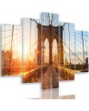 Canvas print Sunrise New York bridge canvas print | FEEBY