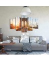 Canvas print Sunrise New York bridge canvas print | FEEBY