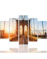 Canvas print Sunrise New York bridge canvas print | FEEBY