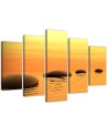 Canvas print for wall to spa Zen with stones landscape | FEEBY