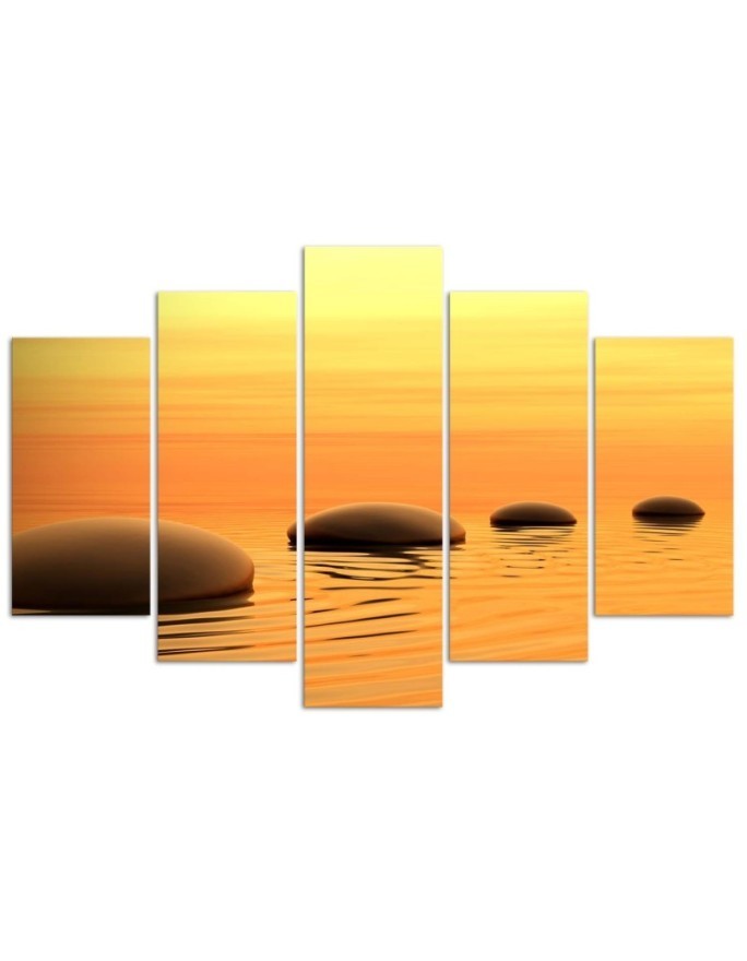 Canvas print for wall to spa Zen with stones landscape | FEEBY