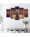 Multi-part painting Golden Buddha vintage for living room | FEEBY