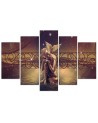 Multi-part painting Golden Buddha vintage for living room | FEEBY