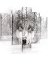 Grey Wolf in the forest painting for office, living room | FEEBY