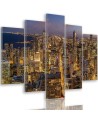 Wall art painting Chicago city at night decorative | FEEBY