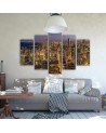 Wall art painting Chicago city at night decorative | FEEBY