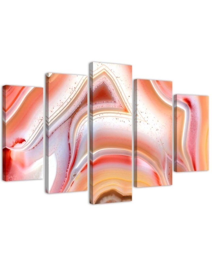 Wall art 5-part Canvas painting Dance of pastels for wall | FEEBY