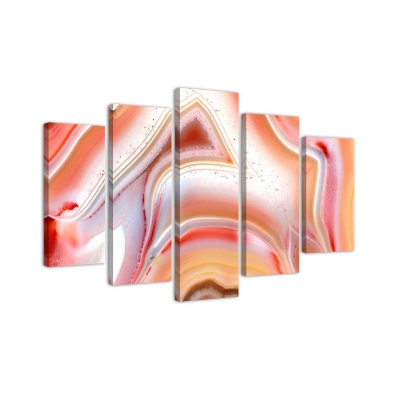 Wall art 5-part Canvas painting Dance of pastels for wall | FEEBY