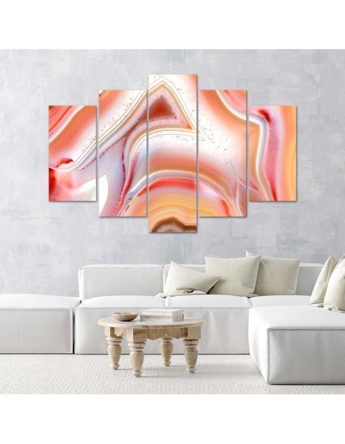 Wall art 5-part Canvas painting Dance of pastels for wall | FEEBY