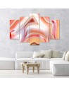 Wall art 5-part Canvas painting Dance of pastels for wall | FEEBY