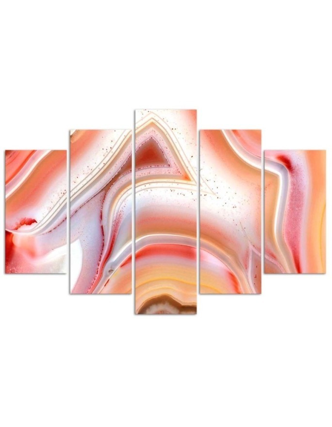 Wall art 5-part Canvas painting Dance of pastels for wall | FEEBY