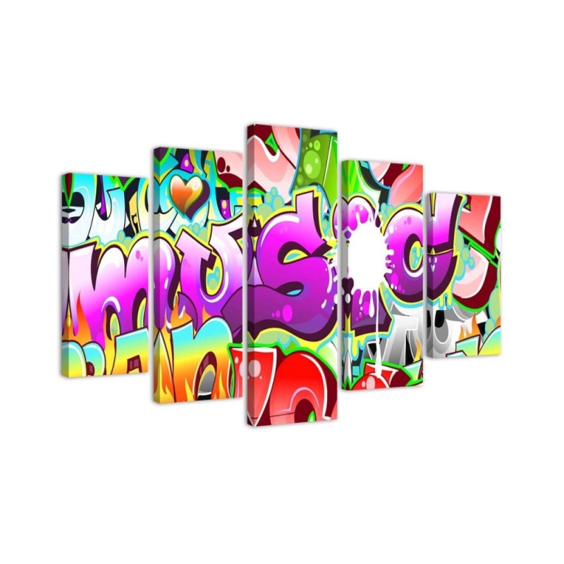 Youth picture on Canvas Graffiti music for wall | FEEBY