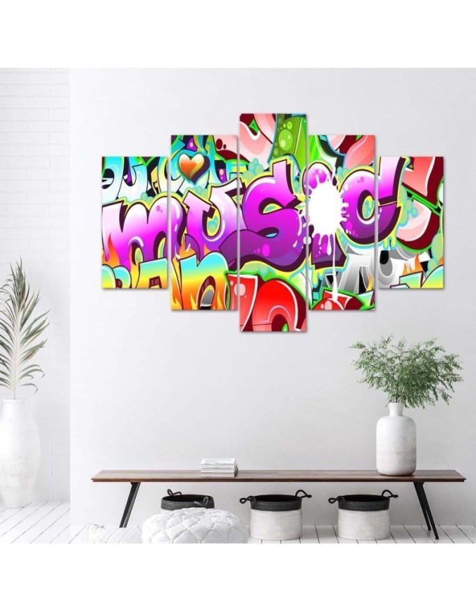 Youth picture on Canvas Graffiti music for wall | FEEBY