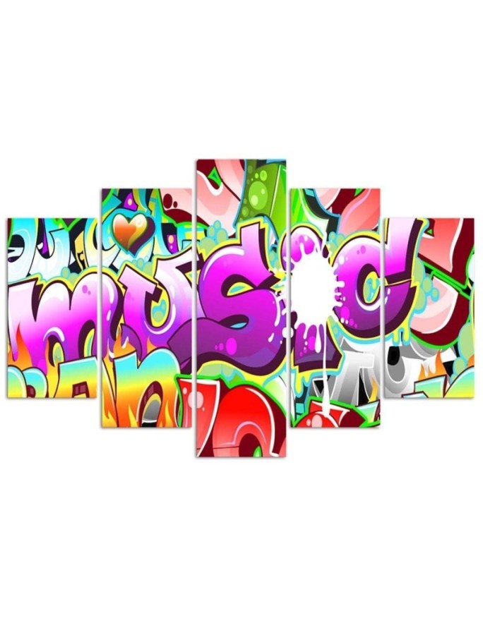 Youth picture on Canvas Graffiti music for wall | FEEBY