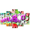 Youth picture on Canvas Graffiti music for wall | FEEBY