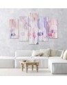 Pastel abstract canvas painting for bedroom, living room | FEEBY