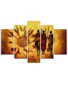 Canvas print 5 parts Africa people for living room, office for wall | FEEBY