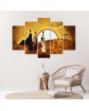 Canvas painting 5 Piece Sunny African landscape | FEEBY