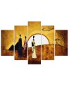 Canvas painting 5 Piece Sunny African landscape | FEEBY