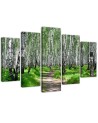 Canvas print birch forest wall painting for living room | FEEBY
