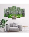 Canvas print birch forest wall painting for living room | FEEBY