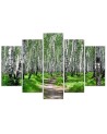 Canvas print birch forest wall painting for living room | FEEBY